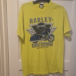Harley-Davidson Men's Bright Yellow Motorcycle Tee